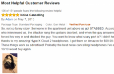 This Amazon review of noise-cancelling headphones takes a turn for the creepy