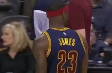 LeBron walks off in frustration and leaves just four team-mates on the court