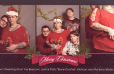 This lad hired a fake family to prank his relatives with a cringey Christmas card