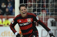 Man United outcast Javier Hernandez struck a 13-minute hat-trick earlier