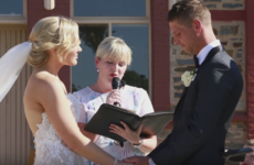 This little boy interrupted his parents' wedding to tell them he needed a poo