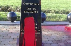 A monument to Irish men who died fighting for the British has been vandalised