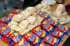 They're handing out blaas at Waterford airport to people coming home for Christmas