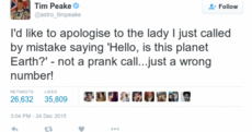'Hello, is this planet Earth?': Astronaut apologises after calling wrong number from space