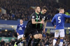 Injury-time penalty hands Stoke victory in 7 goal thriller with Everton