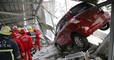 10-day-old baby among five killed as powerful earthquake brings down apartment complex