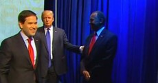 The intros at last night's Republican debate turned into an awkwardly hilarious traffic jam