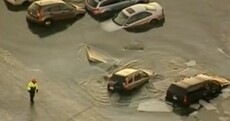 This is why it's never a good idea to park your car on a frozen lake...