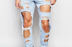 It's official, distressed jeans have gone too far
