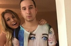 This gal designed a t-shirt for her boyfriend to ward off other ladies