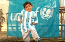 Remember the boy with the plastic bag Messi shirt? His hero sent him the real deal to wear instead