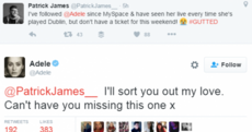 Adele just sorted out an Irish fan with a ticket to her Dublin show