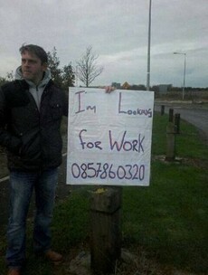 Remember the guy who took to standing by the road to look for work? Now he's "living the dream"