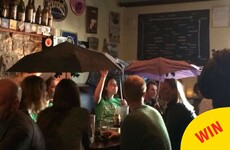 A keg just exploded upstairs in this Galway pub and it rained beer