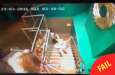 This gal's strangely graceful nightclub fall is going viral on Facebook
