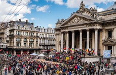 Police use water cannon on right-wing protesters at Brussels victims' shrine
