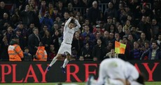 Acrobatic Benzema and cool Ronaldo finish gives 10-man Real win in Barcelona