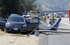 Woman killed after plane crashes into car