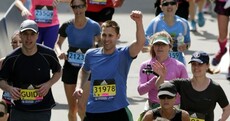 Pics: Boston bombing survivor completes marathon with prosthetic blade