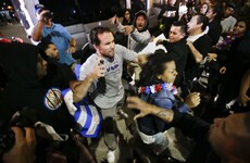Protesters attempt to storm hotel during Trump speech