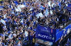 Incredible scenes as 100,000 fans line the streets for Leicester's trophy parade