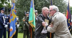 Pictures: Canadian ambassador tackles protester at 1916 ceremony