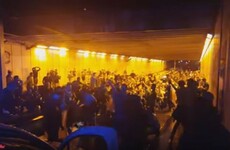 A French policeman tried to get Irish fans to go home by singing his own chant at them