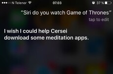 Here's what happens when you ask Siri about the Game of Thrones finale