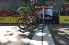 Sagan sneaks home in epic photo-finish sprint, Martin retains ninth spot overall