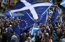 Scottish independence campaigners march for a second referendum after Brexit result