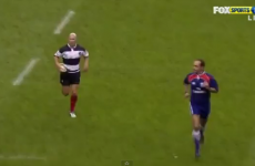 WATCH: Peter Stringer intercepts James O'Connor's conversion attempt