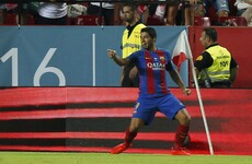 This classy Luis Suarez goal was the highlight of Barcelona's Super Cup win tonight