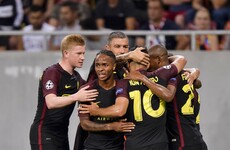 Despite missing two penalties, Man City won easily in the Champions League tonight