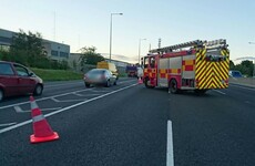 Rush hour tailbacks after car overturns on M50
