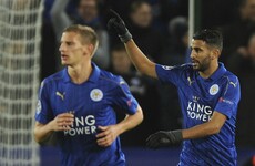 Mahrez takes Leicester to brink of Champions League last 16