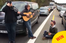 This trad band's impromptu performance while stuck in a traffic jam is going viral