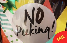 Penneys should have chosen the font on this Christmas gift bag a bit more carefully