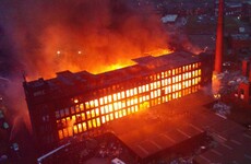 Aerial photos show scale of massive fire that gutted Manchester mill