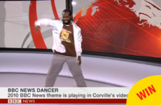 People are loving this guy busting a move to the BBC News theme tune, live on BBC News