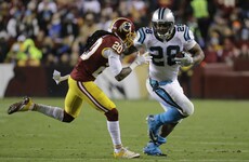 Stewart runs roughshod as Panthers topple Redskins