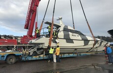 There was one boat enjoying the stormy conditions yesterday