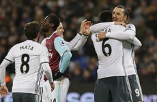 Ibra, Mata and a controversial red card help Manchester United to sixth straight win