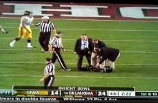 WATCH: SkyCam accident disrupts Oklahoma-Iowa encounter