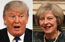 Theresa May is first in line as world leaders gear up to meet President Trump
