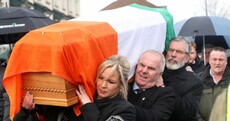 Coffin of Martin McGuinness carried to his home in Derry