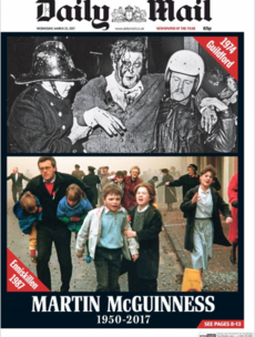 Some British newspapers had a different perspective on the death of Martin McGuinness