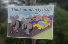 Someone's been putting these strange anti-cycling posters up in Howth
