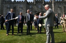 PICTURES: With hurling royalty looking on, Prince Charles tried his hand at the game today