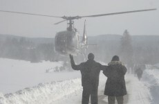 Helicopters evacuate Eastern Europeans stranded in cold snap