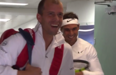 Rafa Nadal gave his head an awful whack before taking the court today